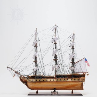 Handcrafted sailing model ship USS Constitution