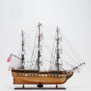 Handcrafted sailing model ship USS Constitution
