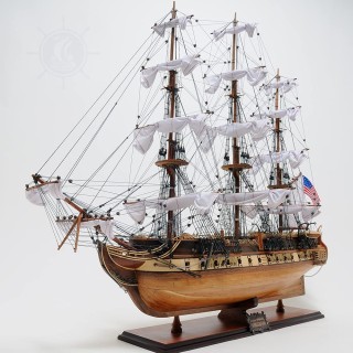 Handcrafted sailing model ship USS Constitution